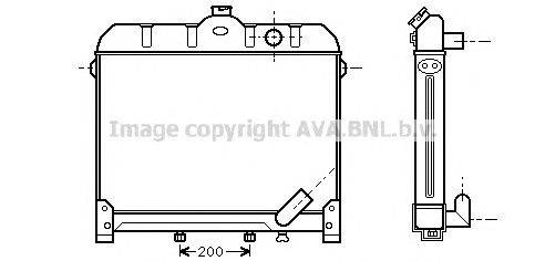 Радиатор, охлаждение двигателя AVA QUALITY COOLING MS2204