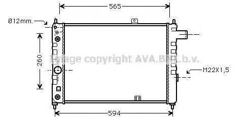 Радиатор, охлаждение двигателя AVA QUALITY COOLING OL2062