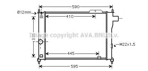 Радиатор, охлаждение двигателя AVA QUALITY COOLING OL2140