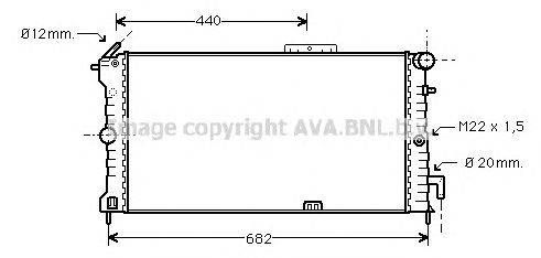 Радиатор, охлаждение двигателя AVA QUALITY COOLING OL2186