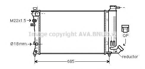 Радиатор, охлаждение двигателя AVA QUALITY COOLING PEA2140