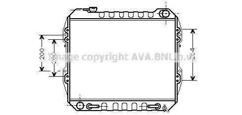 Радиатор, охлаждение двигателя AVA QUALITY COOLING TO2165