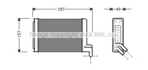 Теплообменник, отопление салона AVA QUALITY COOLING VWA6067