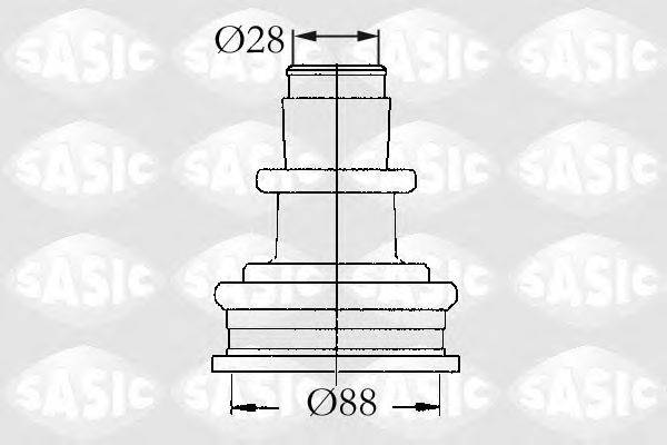 Комплект пылника, приводной вал SASIC 4003411