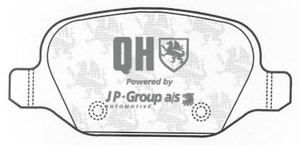 Комплект тормозных колодок, дисковый тормоз JP GROUP BP1222