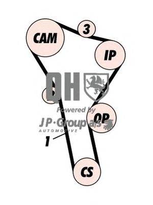 Комплект ремня ГРМ JP GROUP QBK618