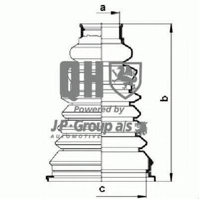 Комплект пылника, приводной вал JP GROUP QJB2548