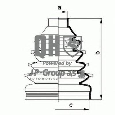 Комплект пылника, приводной вал JP GROUP QJB807