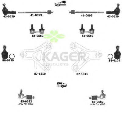 Подвеска колеса KAGER 800301