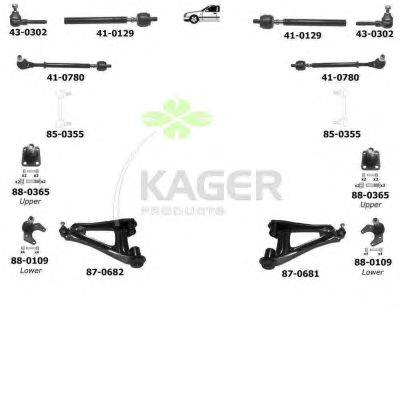 Подвеска колеса KAGER 800371