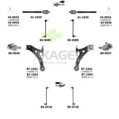 Подвеска колеса KAGER 800943