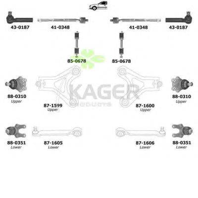 Подвеска колеса KAGER 801046