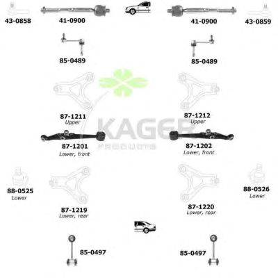 Подвеска колеса KAGER 801287