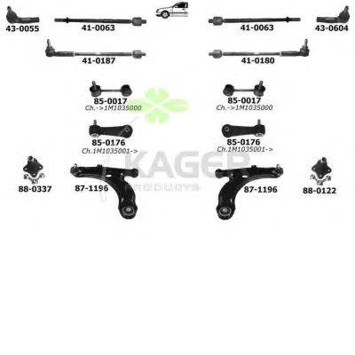 Подвеска колеса KAGER 801334