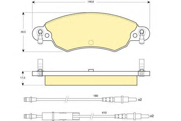 Комплект тормозных колодок, дисковый тормоз GIRLING 6114474