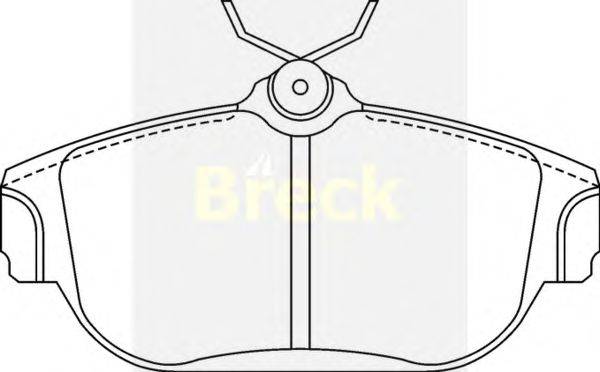 Комплект тормозных колодок, дисковый тормоз BRECK 2016400