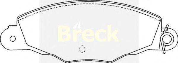 Комплект тормозных колодок, дисковый тормоз BRECK 23135 00 W