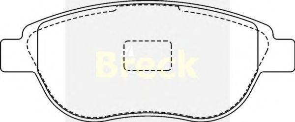 Комплект тормозных колодок, дисковый тормоз BRECK 23600 00 702 00