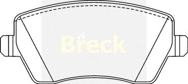 Комплект тормозных колодок, дисковый тормоз BRECK 23973