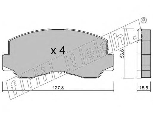 Комплект тормозных колодок, дисковый тормоз fri.tech. 114.0