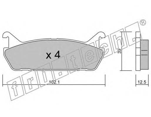 Комплект тормозных колодок, дисковый тормоз fri.tech. 21559
