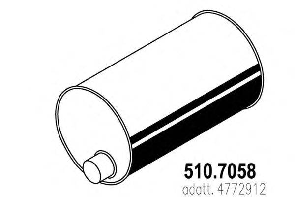 Средний / конечный глушитель ОГ ASSO 510.7058
