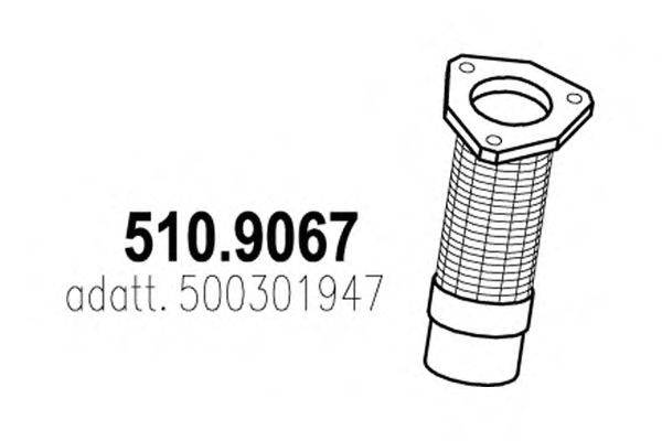 Труба выхлопного газа ASSO 510.9067