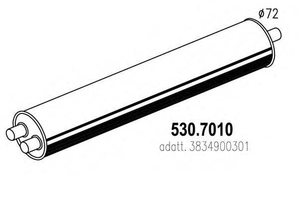 Средний / конечный глушитель ОГ ASSO 530.7010