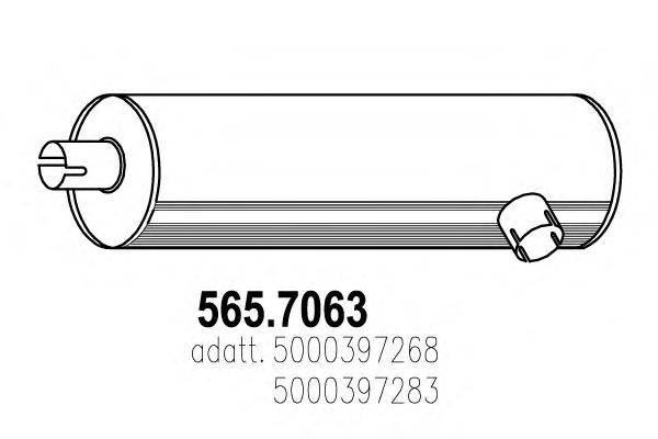 Средний / конечный глушитель ОГ ASSO 565.7063