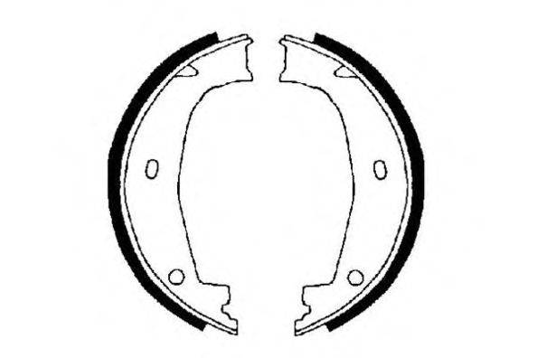 Комплект тормозных колодок, стояночная тормозная система E.T.F. 090559