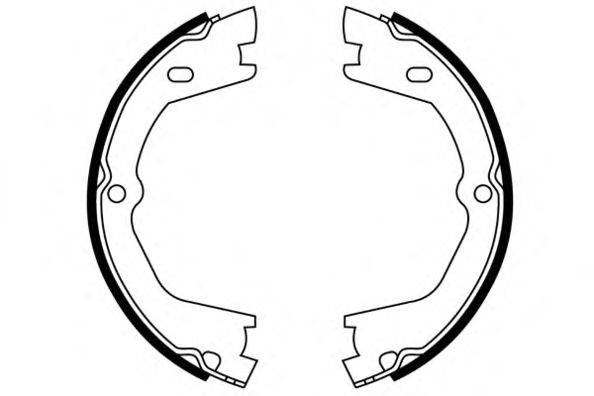 Комплект тормозных колодок; Комплект тормозных колодок, стояночная тормозная система E.T.F. 09-0650
