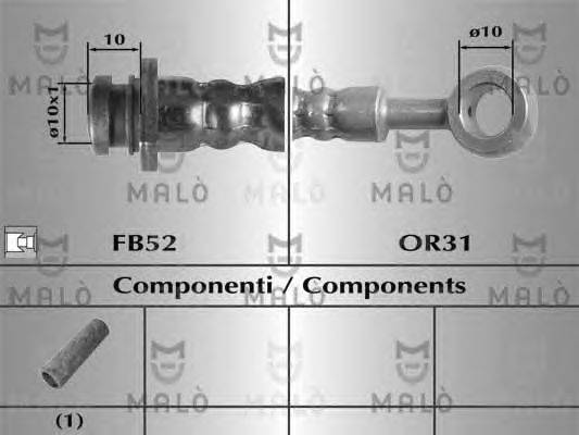 Тормозной шланг MALÒ 80696