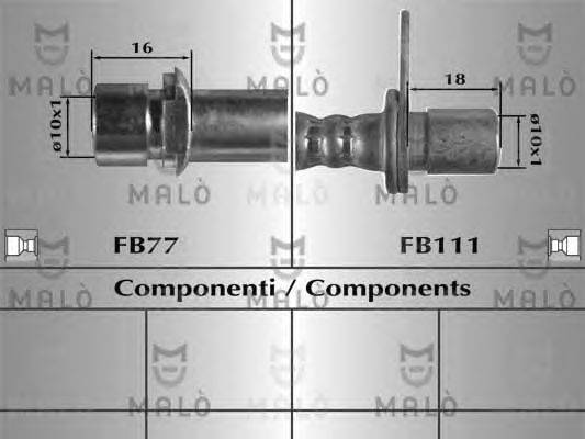 Тормозной шланг MALÒ 80881