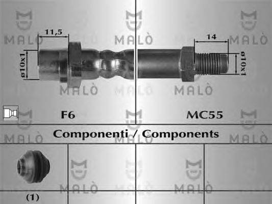 Тормозной шланг MALÒ 80949