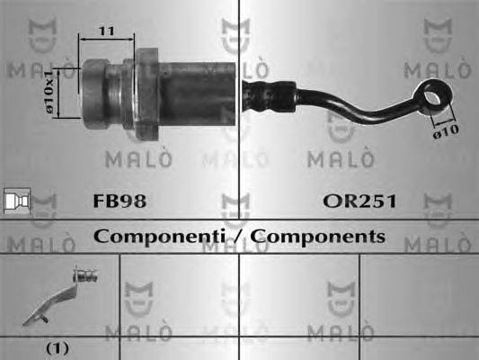 Тормозной шланг MALÒ 81050