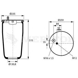 Кожух пневматической рессоры GRANNING LYNX 94003