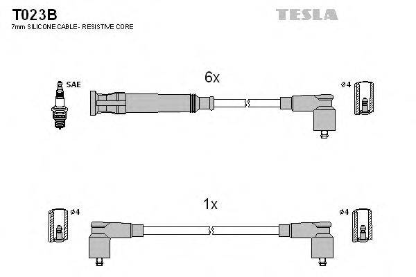 Комплект проводов зажигания TESLA T023B