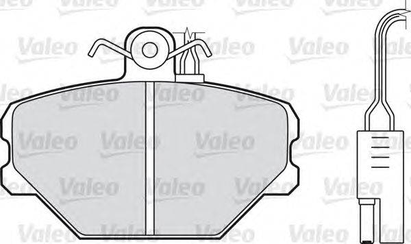 Комплект тормозных колодок, дисковый тормоз VALEO 598336