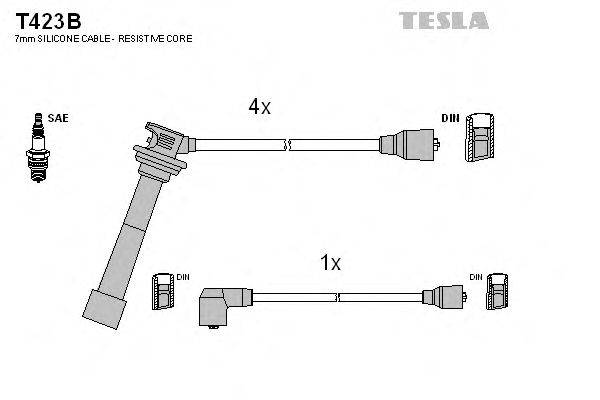 Комплект проводов зажигания TESLA T423B