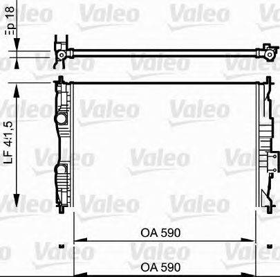 Радиатор, охлаждение двигателя VALEO 735118