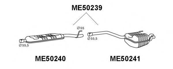 Глушитель выхлопных газов конечный VENEPORTE ME50239