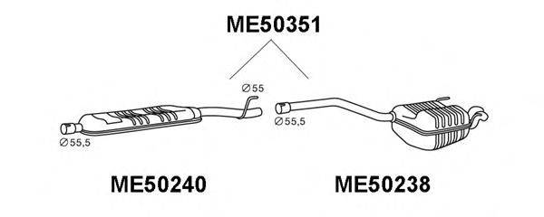 Глушитель выхлопных газов конечный VENEPORTE ME50351