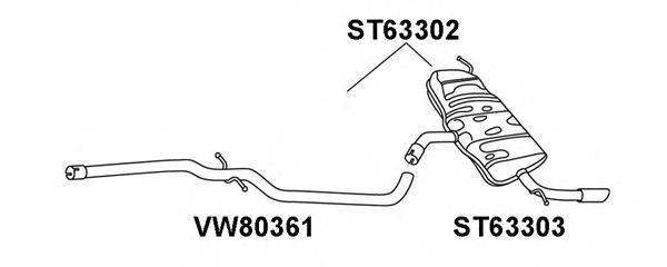 Глушитель выхлопных газов конечный VENEPORTE ST63303