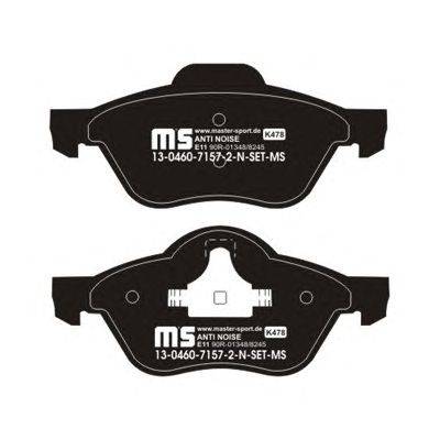 Комплект тормозных колодок, дисковый тормоз MASTER-SPORT 13-0460-7157-2N-SET-MS