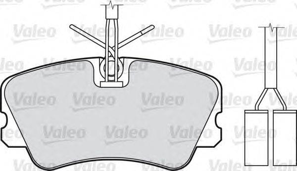 Комплект тормозных колодок, дисковый тормоз VALEO 598289