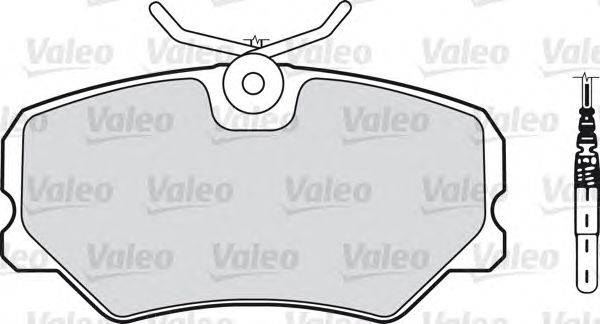 Комплект тормозных колодок, дисковый тормоз VALEO 598353