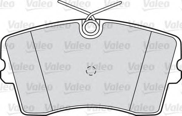 Комплект тормозных колодок, дисковый тормоз VALEO 598186