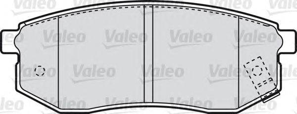 Комплект тормозных колодок, дисковый тормоз VALEO 598866