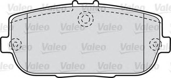 Комплект тормозных колодок, дисковый тормоз VALEO 598746
