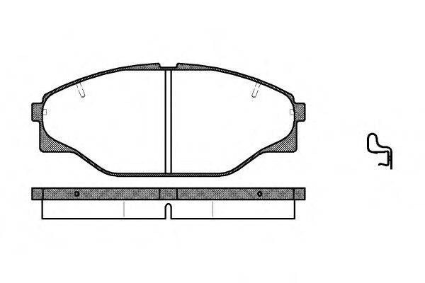 Комплект тормозных колодок, дисковый тормоз WOKING P2143.04